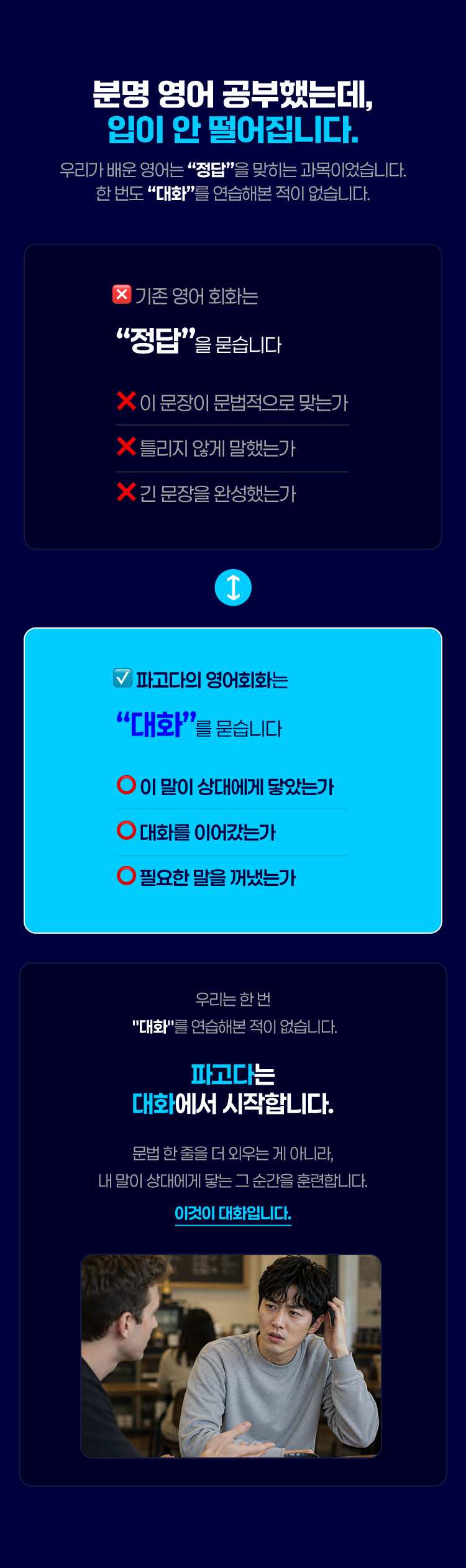분명 영어 공부했는데, 입이 안 떨어집니다.