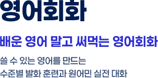 영어회화. 배운 영어 말고 써먹는 영어회화. 쓸 수 있는 영어를 만드는 수준별 발화 훈련과 원어민 실전 대화