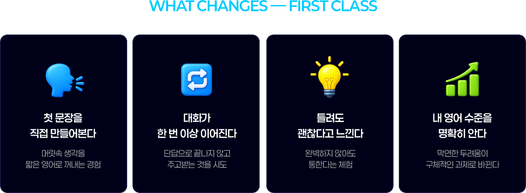what changes first class