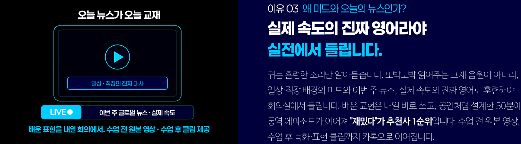 실제 속도의 진짜 영어라야 실전에서 들립니다
